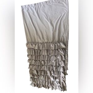 HIG Gray Cascading Ruffle Shower Curtain 72X72 100% Polyester Boho Theme Bath